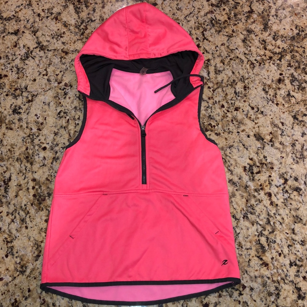 Neon coral workout vest